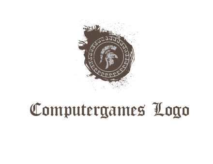 coin logo with a knight helmet illustration