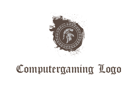 coin logo with a knight helmet illustration