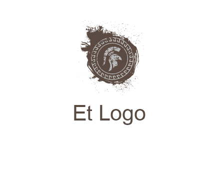 coin logo with a knight helmet illustration