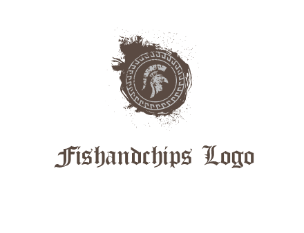 coin logo with a knight helmet illustration