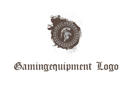 coin logo with a knight helmet illustration
