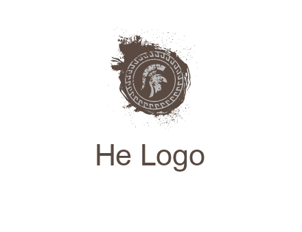 coin logo with a knight helmet illustration