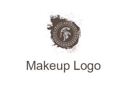 coin logo with a knight helmet illustration