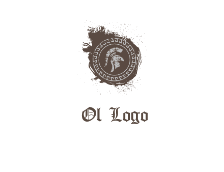 coin logo with a knight helmet illustration