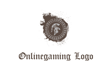 coin logo with a knight helmet illustration