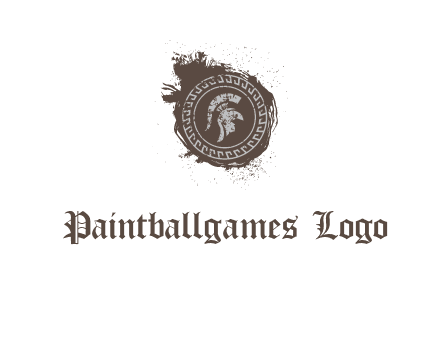coin logo with a knight helmet illustration