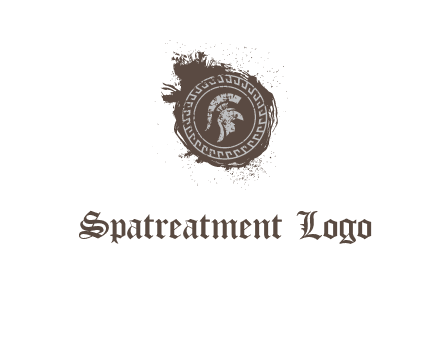 coin logo with a knight helmet illustration