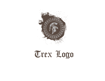 coin logo with a knight helmet illustration