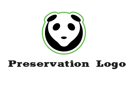 panda face logo