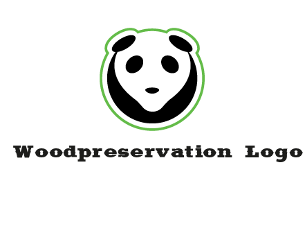 panda face logo