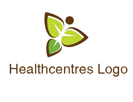 butterfly made of leaves logo