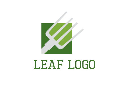 rake on a square logo