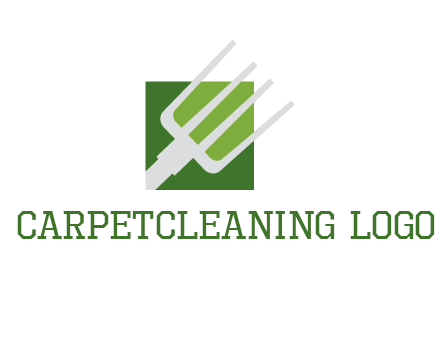 rake on a square logo