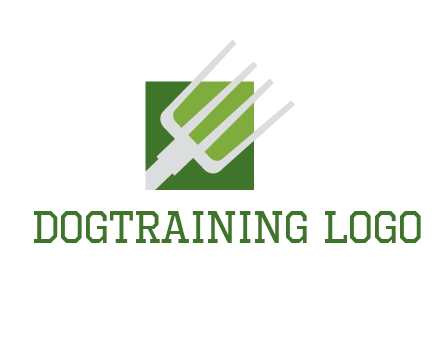 rake on a square logo