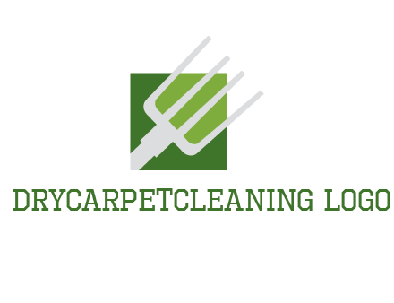 rake on a square logo