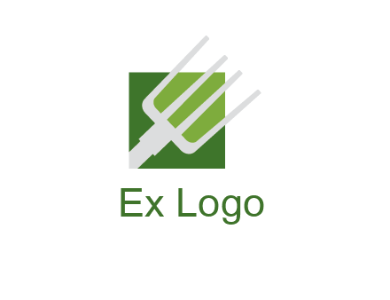 rake on a square logo
