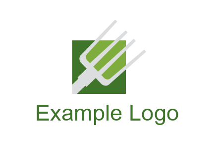 rake on a square logo