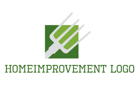 rake on a square logo