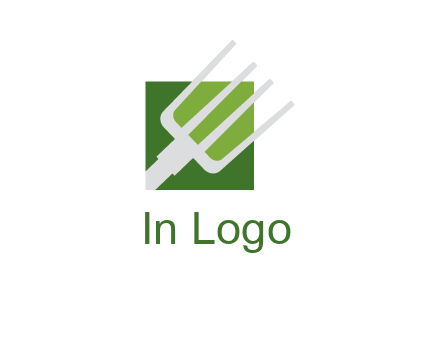 rake on a square logo