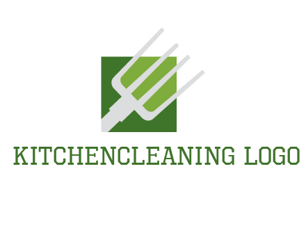 rake on a square logo