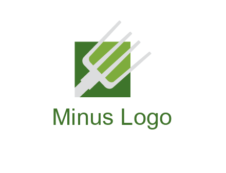 rake on a square logo