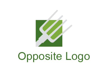 rake on a square logo