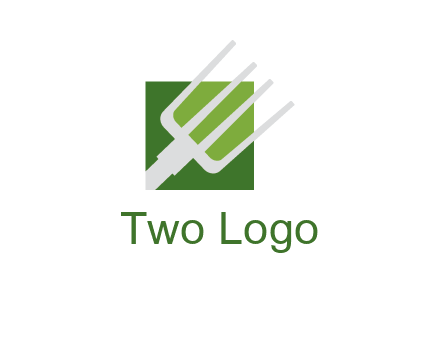 rake on a square logo