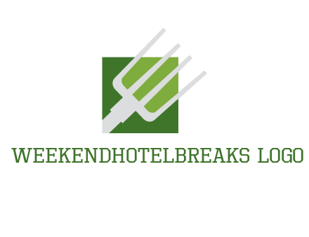 rake on a square logo