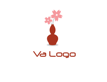 flowers in a vase logo