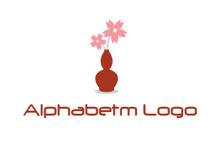 flowers in a vase logo