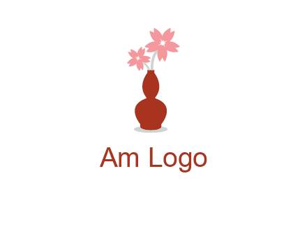 flowers in a vase logo