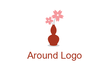 flowers in a vase logo