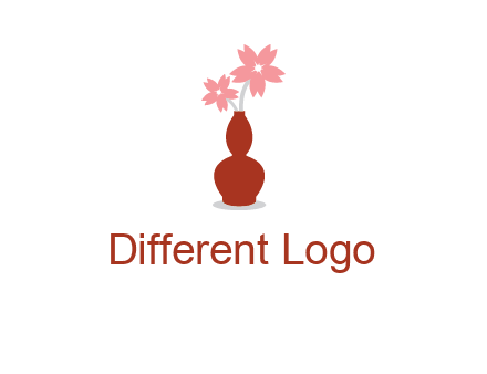 flowers in a vase logo