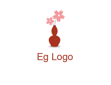 flowers in a vase logo