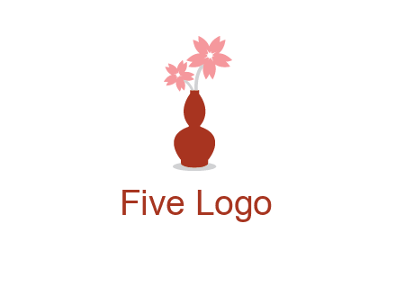 flowers in a vase logo