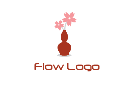 flowers in a vase logo