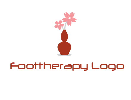 flowers in a vase logo