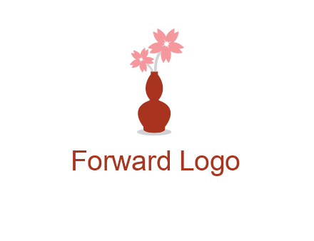 flowers in a vase logo