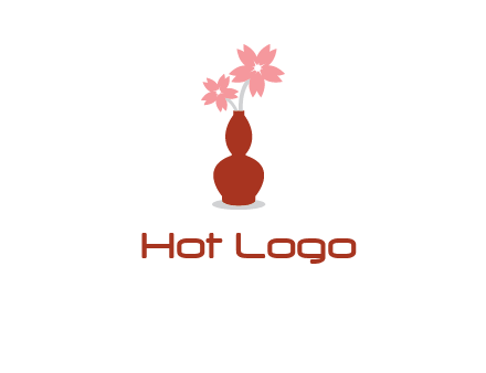 flowers in a vase logo