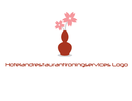 flowers in a vase logo