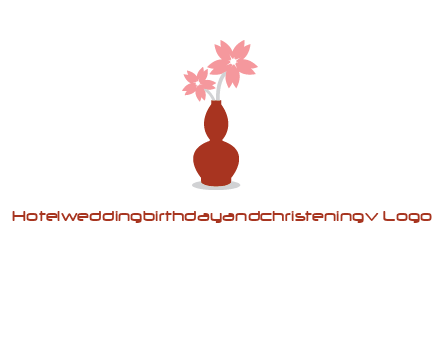 flowers in a vase logo