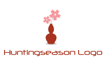 flowers in a vase logo