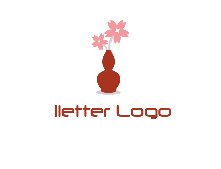 flowers in a vase logo