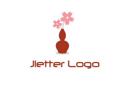 flowers in a vase logo