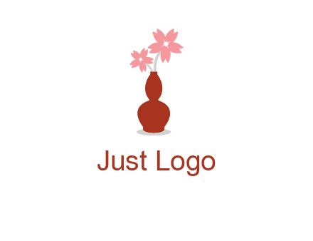 flowers in a vase logo