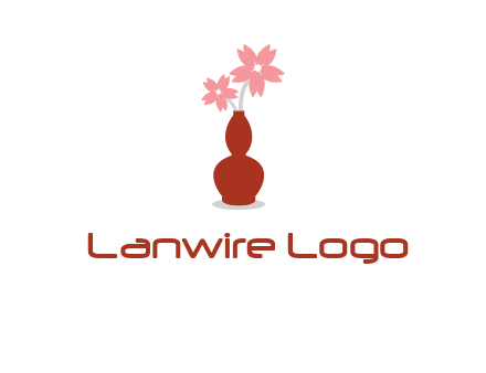 flowers in a vase logo