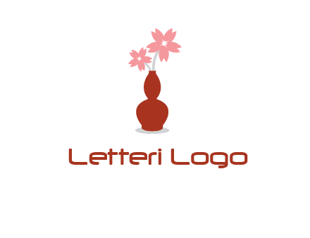 flowers in a vase logo