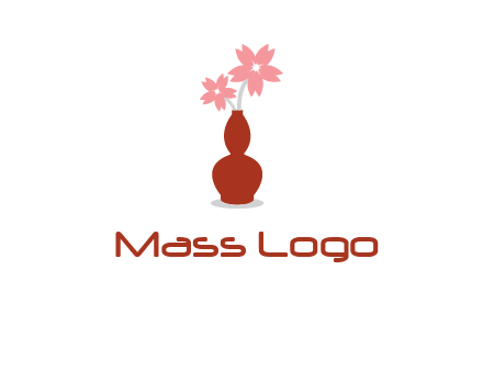 flowers in a vase logo