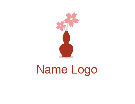 flowers in a vase logo
