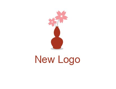 flowers in a vase logo